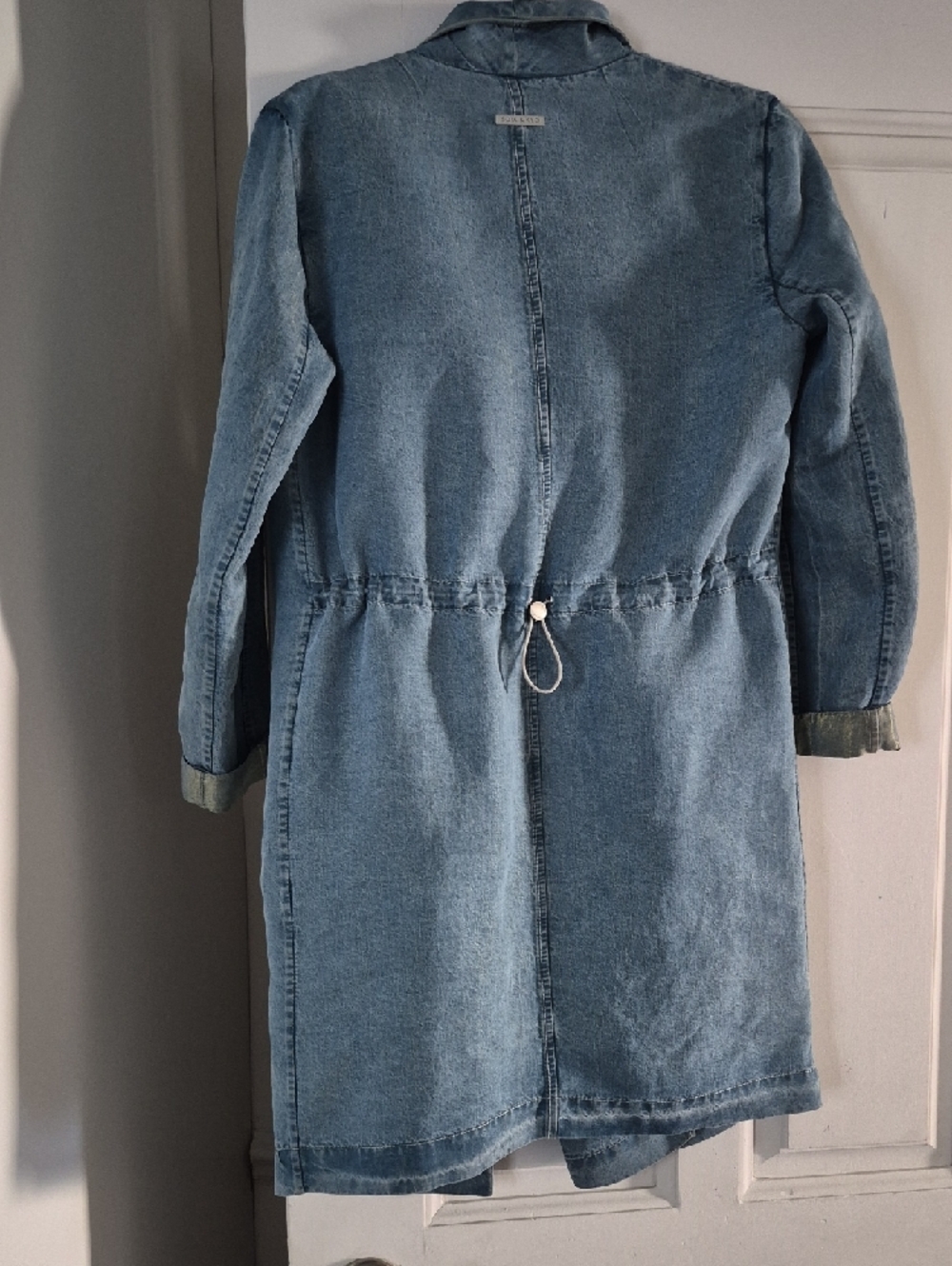 Soia & Kyo Light Blue Denim Drape Jacket - Picture 7 of 7